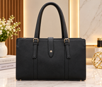Structured Women's Tote Bag with Zip Pocket – Elegant Office & Everyday Handbag