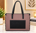 Women’s Structured Tote Bag with Front Pocket – Large Everyday Handbag