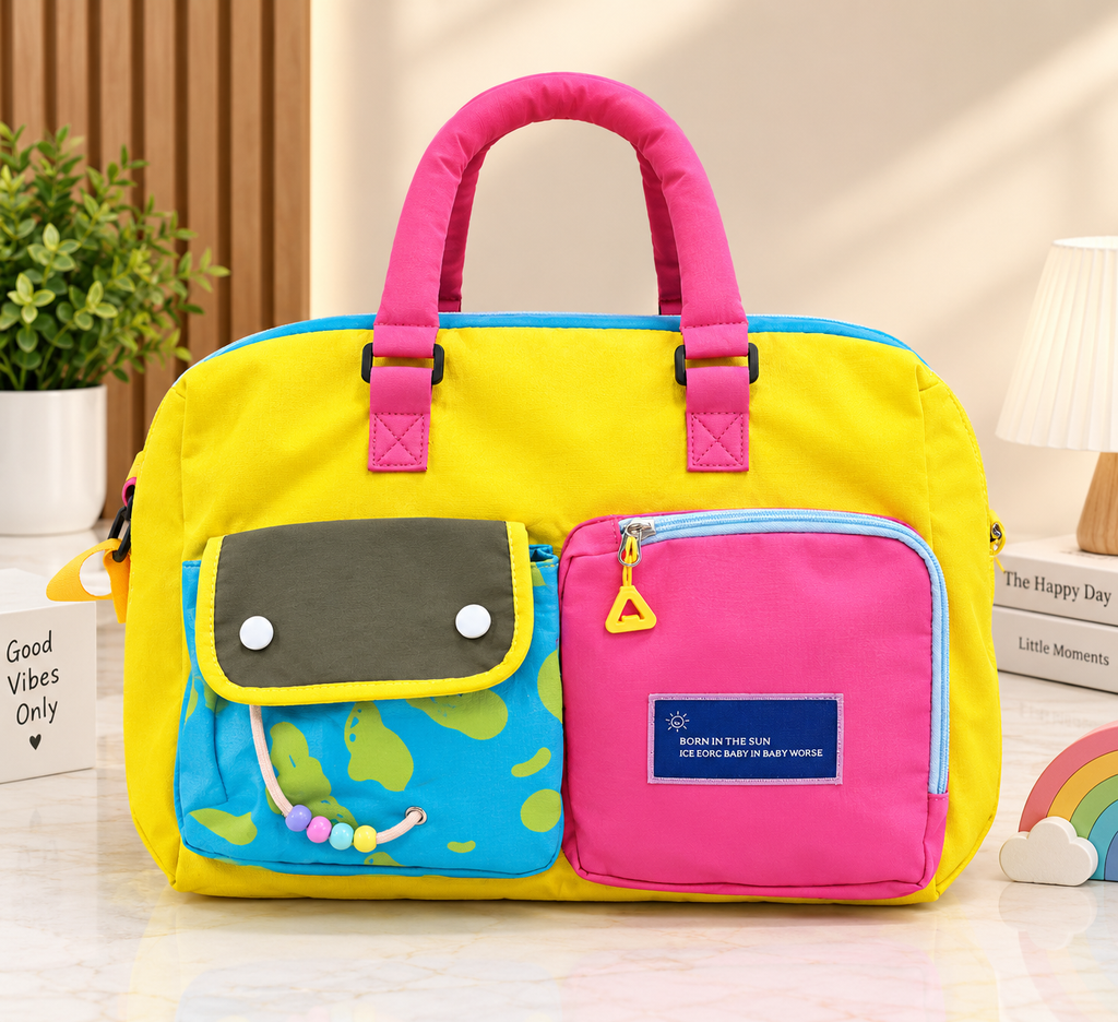Colorful Travel Duffle Bag with Front Pockets – Spacious Weekender Bag