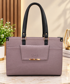 Structured Women's Tote Bag with Front Pocket – Spacious Office & Everyday Handbag