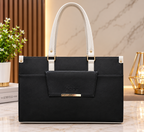 Structured Women's Tote Bag with Front Pocket – Spacious Office & Everyday Handbag