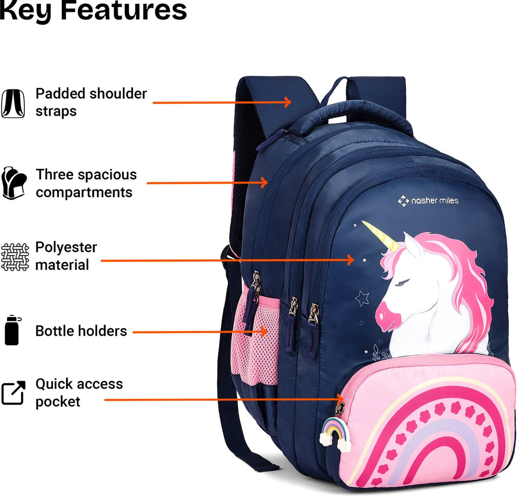 Nasher Miles Hoodie Unicorn School Bag